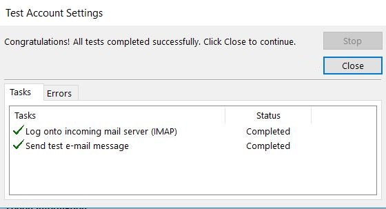 Test Account Configuration