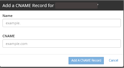 add a CNAME
