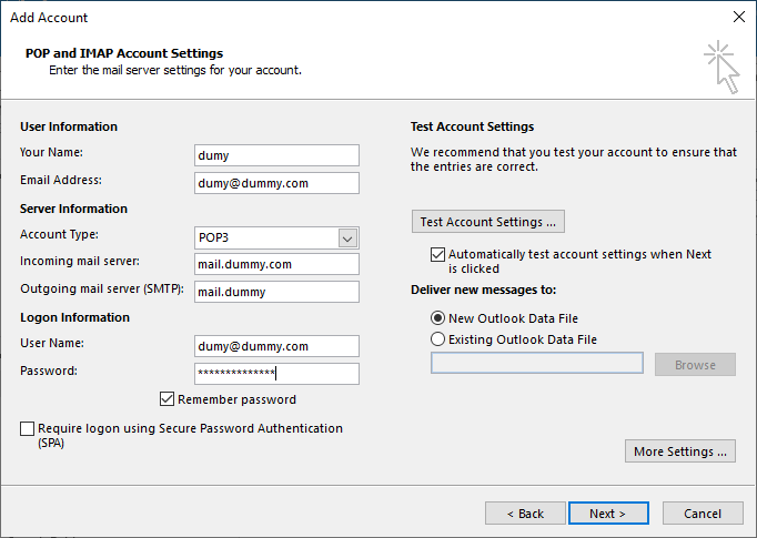 Configure Your POP Settings