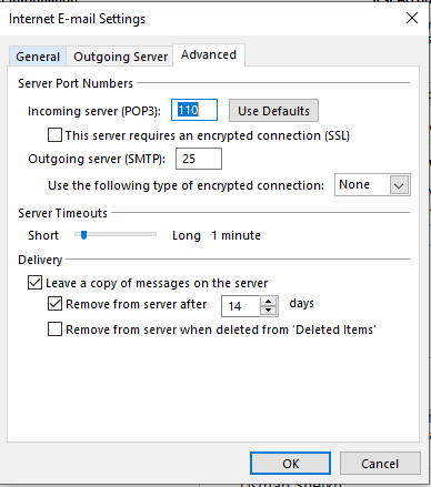 Advance Server Settings